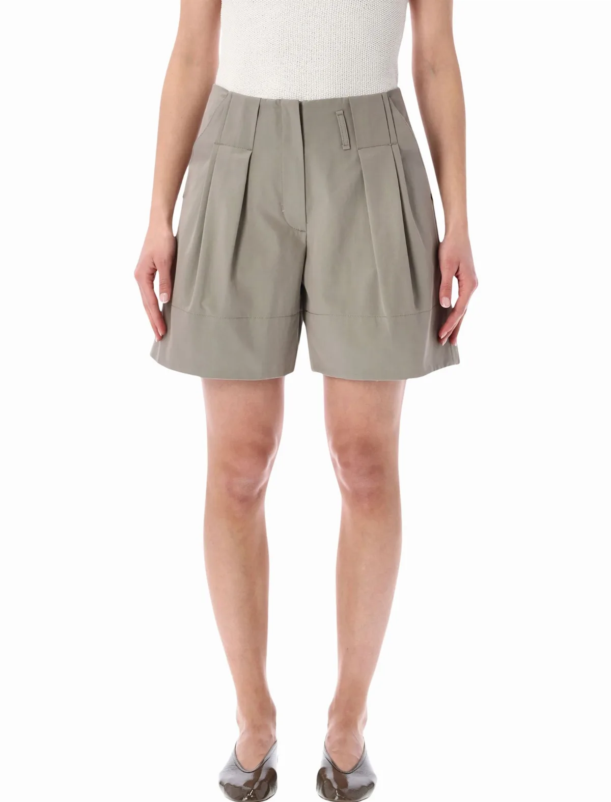 Tuck Point Turn-up Shorts