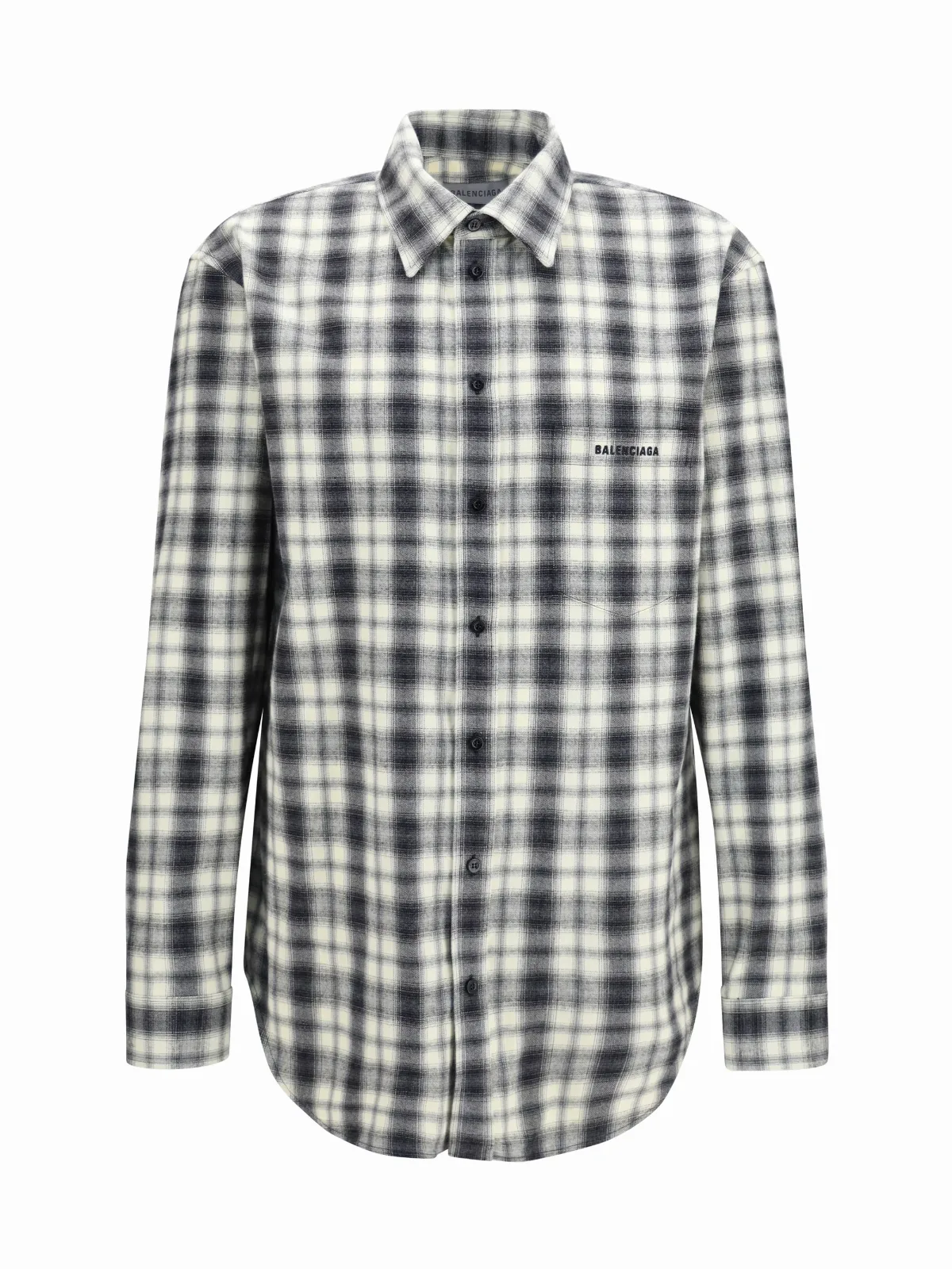 Checked Cotton Flannel Shirt by Balenciaga