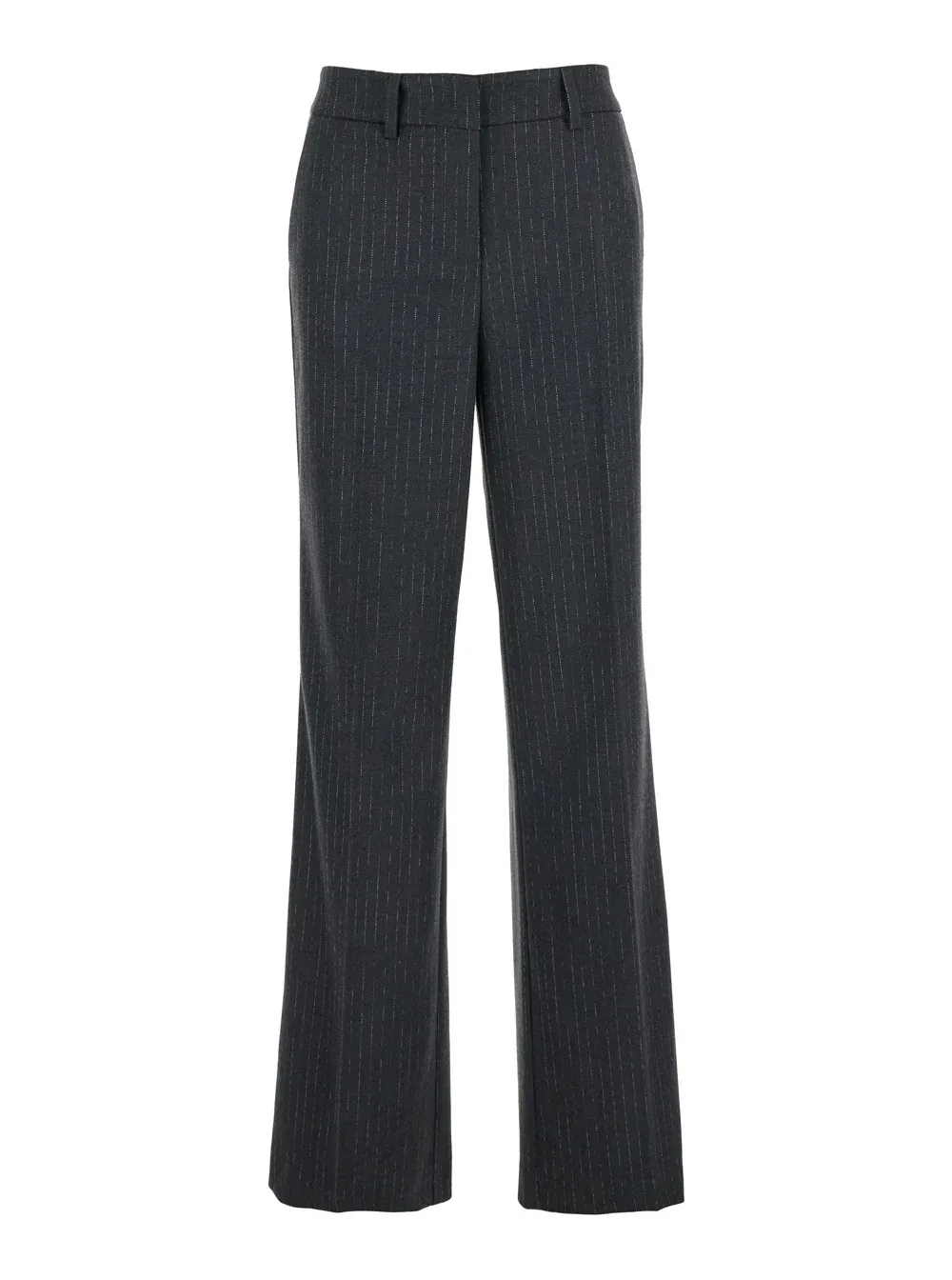 Pinstriped Wool Blend Trousers by Leplain