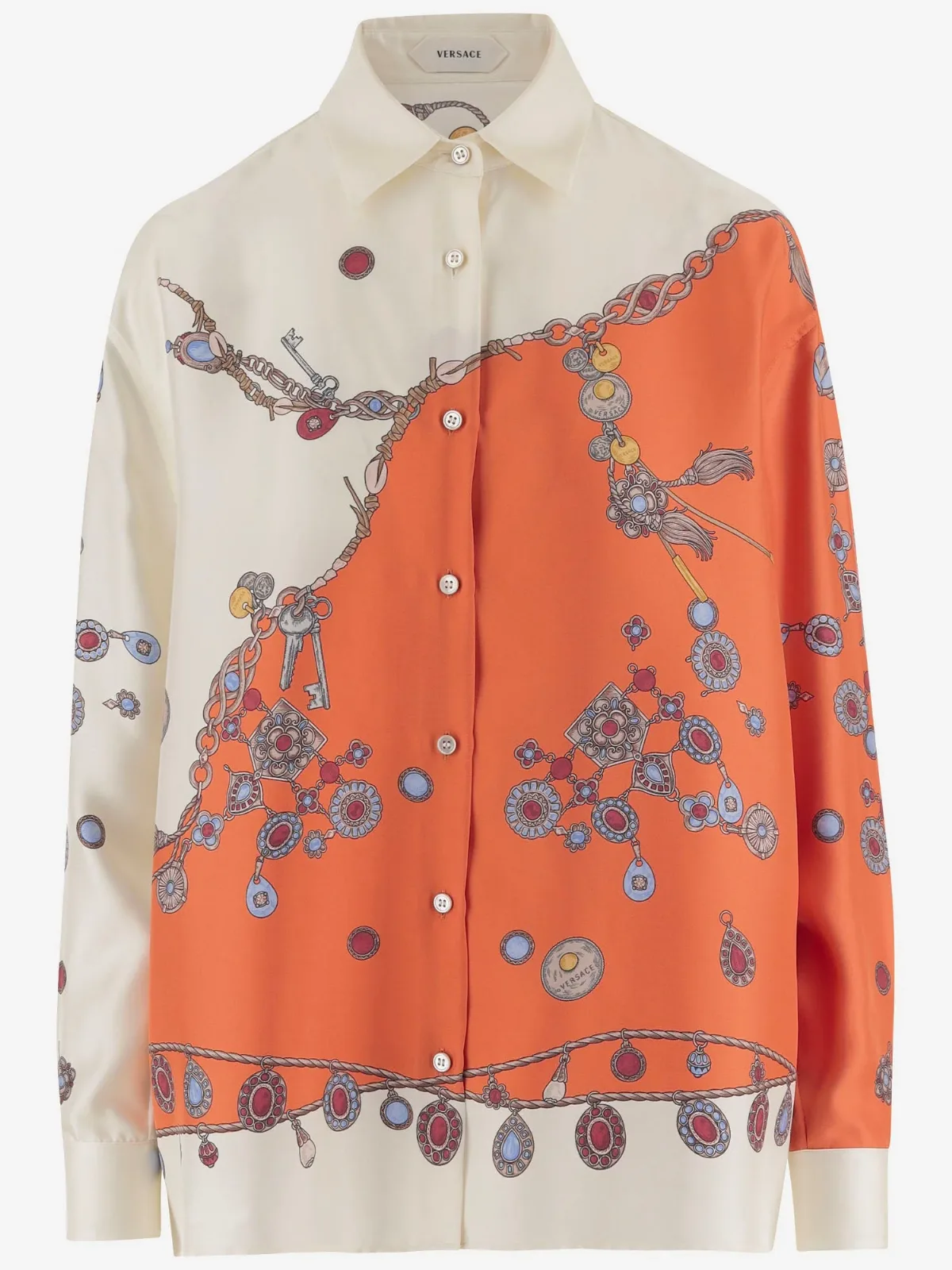 Printed Silk Shirt by Versace
