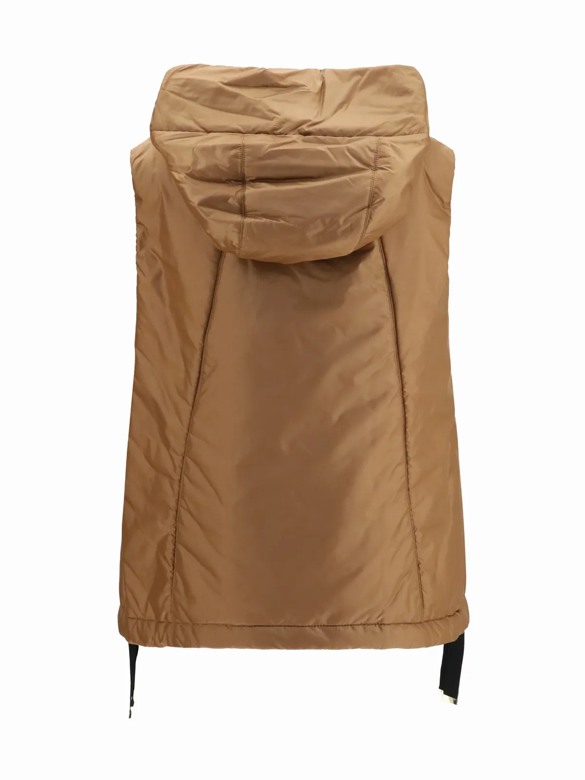 Water-Repellent Canvas Padded Hooded Padded Vest by Max Mara