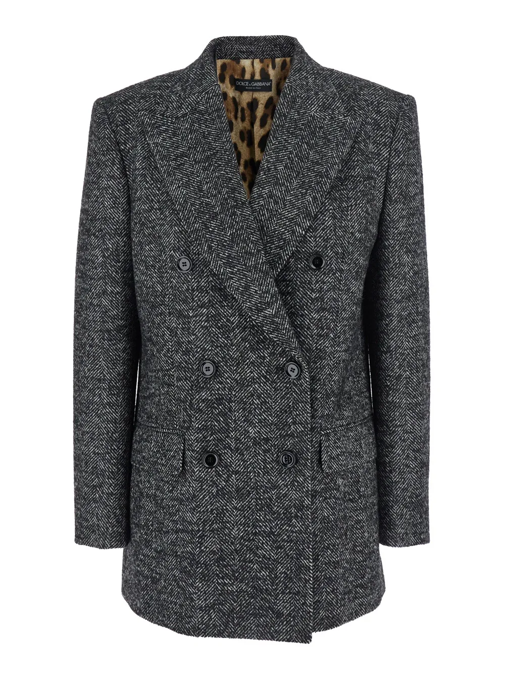 Herringbone Double-Breasted Blazer by Dolce & Gabbana