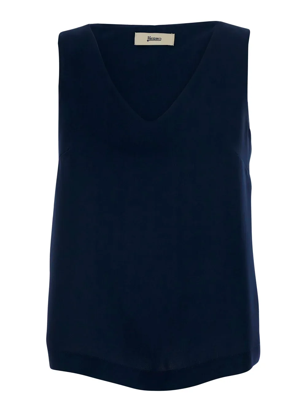 Sleeveless V-Neck Polyester Tank Top by Herno