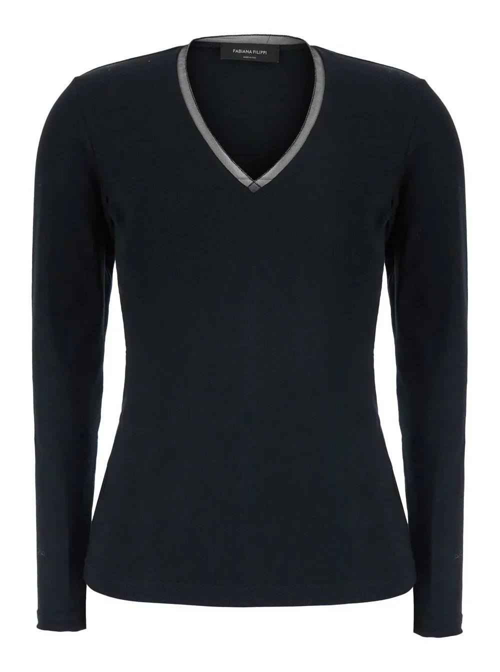 Crew Neck Cotton Sweater by Fabiana Filippi