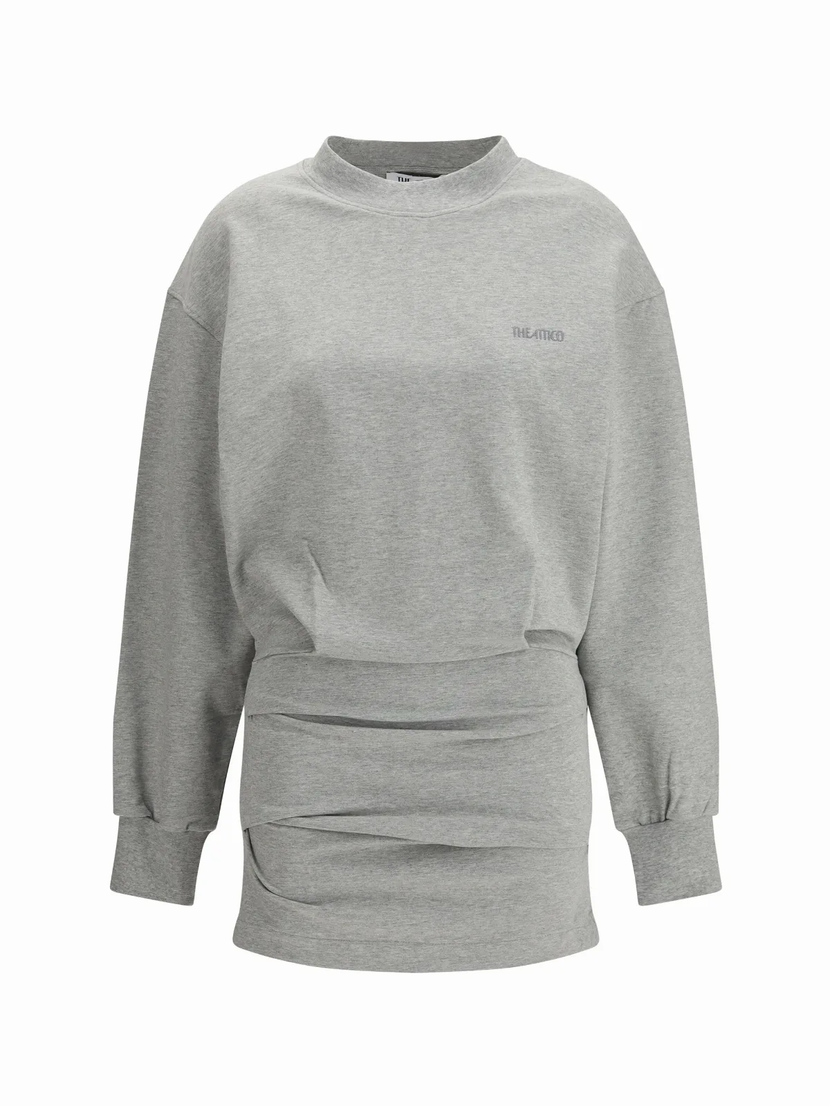 Pleated Cotton Fleece Mini Dress by The Attico
