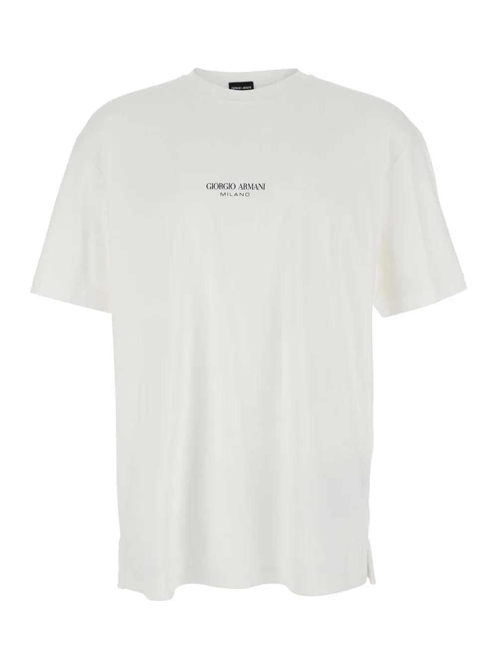 Logo-Embroidered Cotton Crew Neck T-Shirt by Giorgio Armani