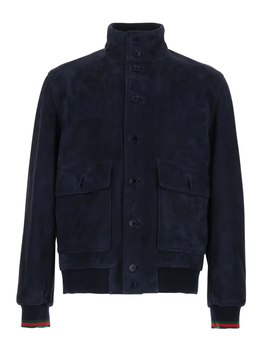 Suede Lambskin with Web-Detail Cuffs Jacket by Gucci