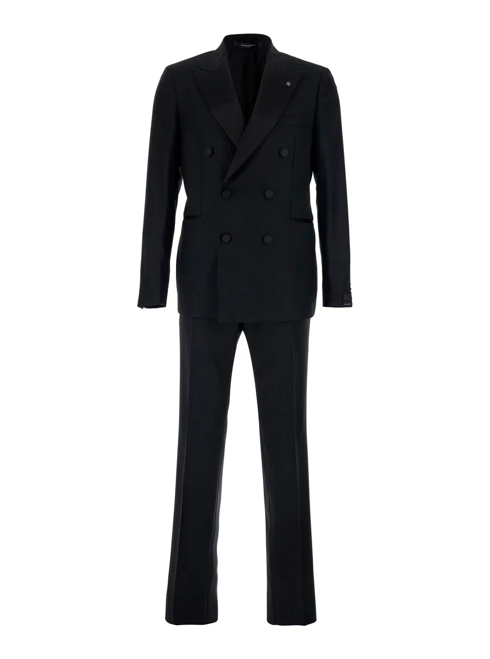 Double-Breasted Virgin Wool Pant Suit by Tagliatore