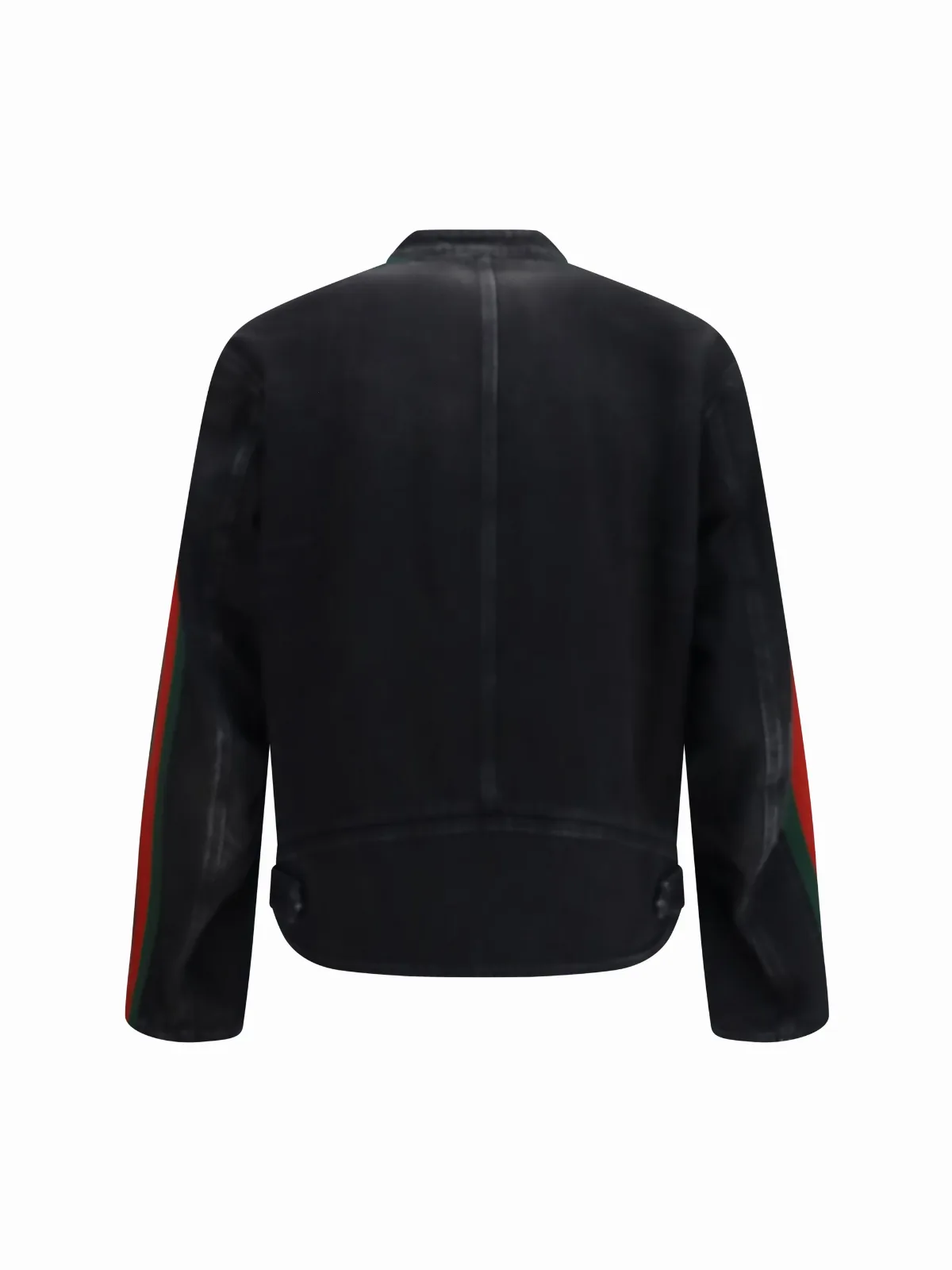 Cotton Denim Web-Stripe Biker Jacket by Gucci