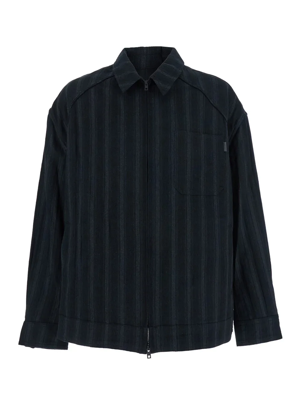 Striped Cotton and Wool Blend Jacket by Juun.J