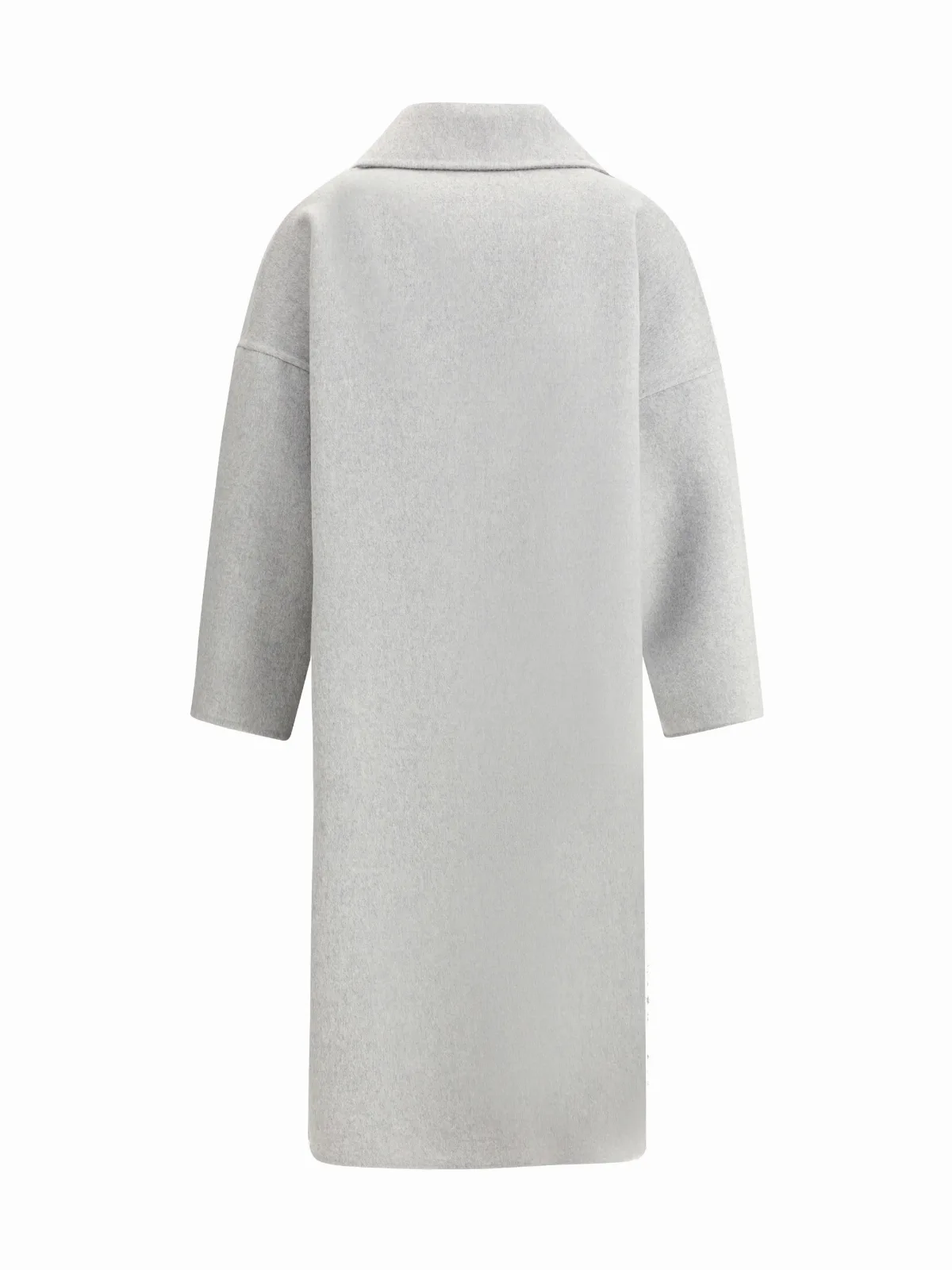 Double-Breasted Fleece Wool Coat