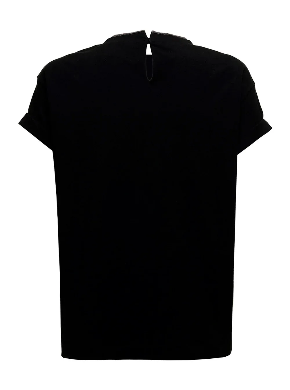 Monile-Embellished Cotton T-Shirt by BRUNELLO CUCINELLI