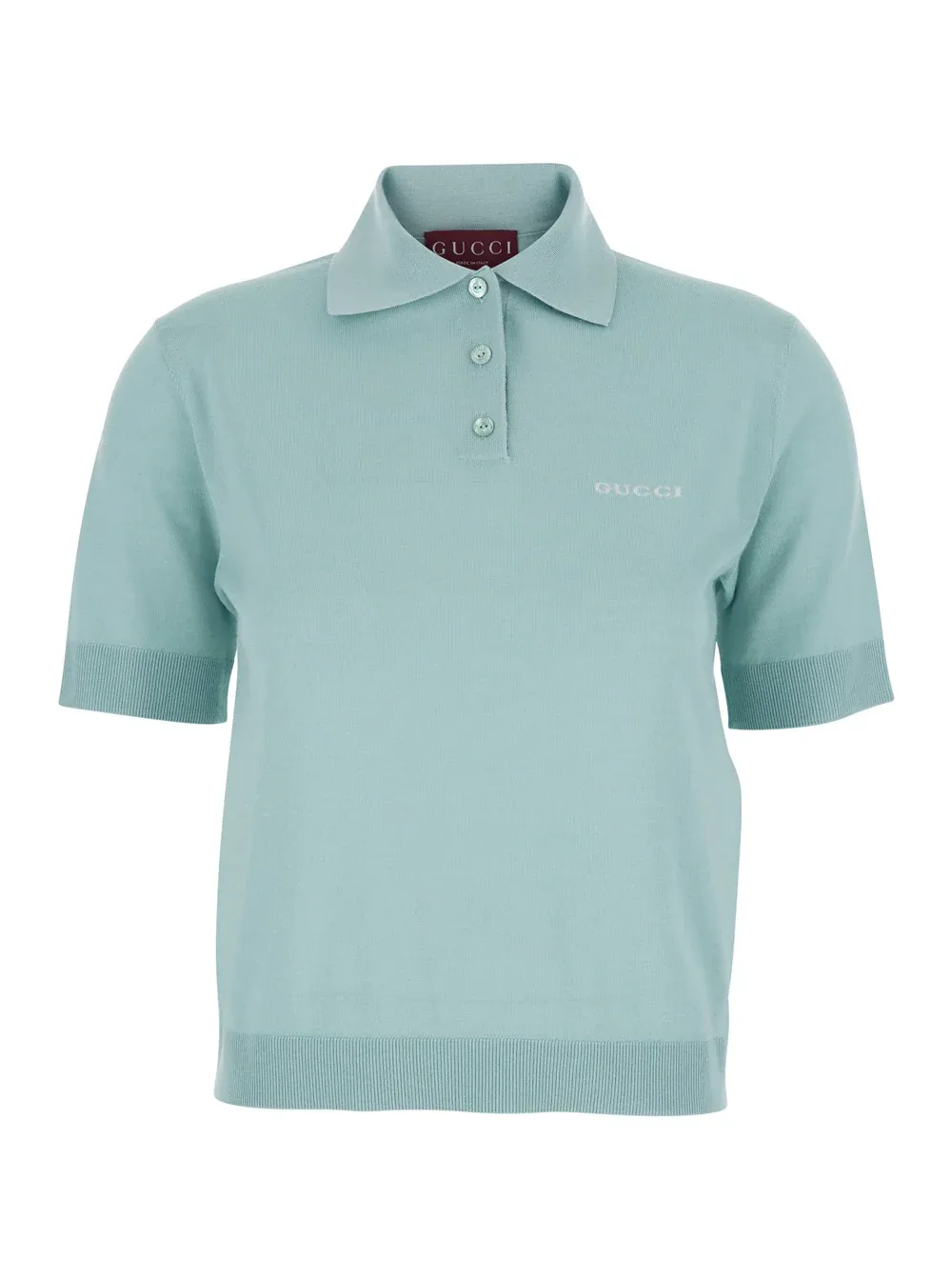 Logo-Embroidered Wool Polo Shirt by Gucci