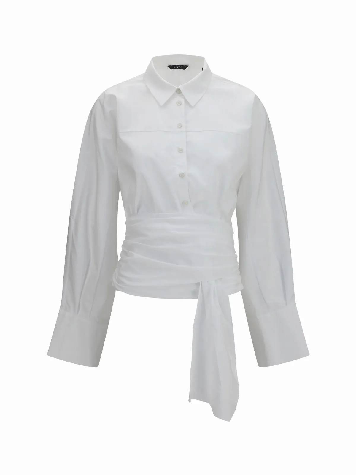 Waist-Knot Poplin Shirt by 7 For All Mankind