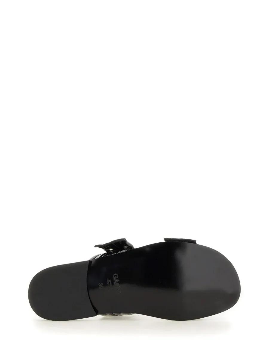 Bio-Based Polyurethane Buckle Sandal by Ganni