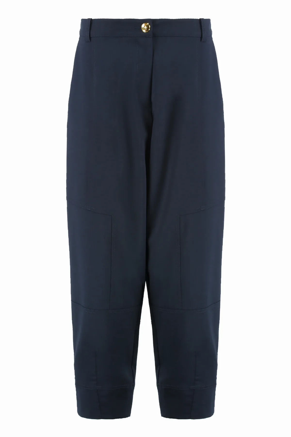 Wool-Blend Straight Trousers by pinko