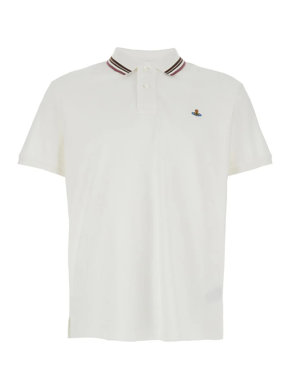 Striped-Trim Classic Collar Polo Shirt by Vivienne Westwood
