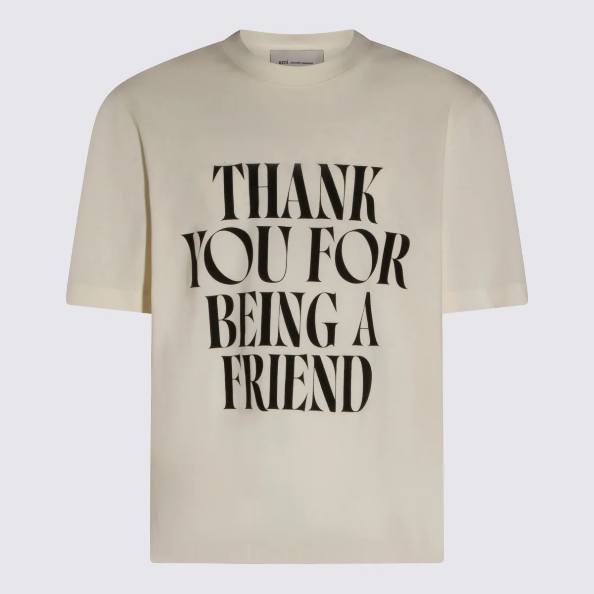Off White Cotton T-shirt by Ami Alexandre Mattiussi