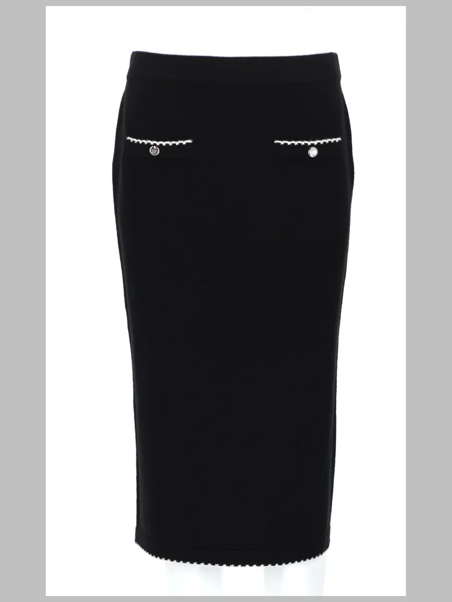 Wool Scalloped Hem Skirt by TORY BURCH