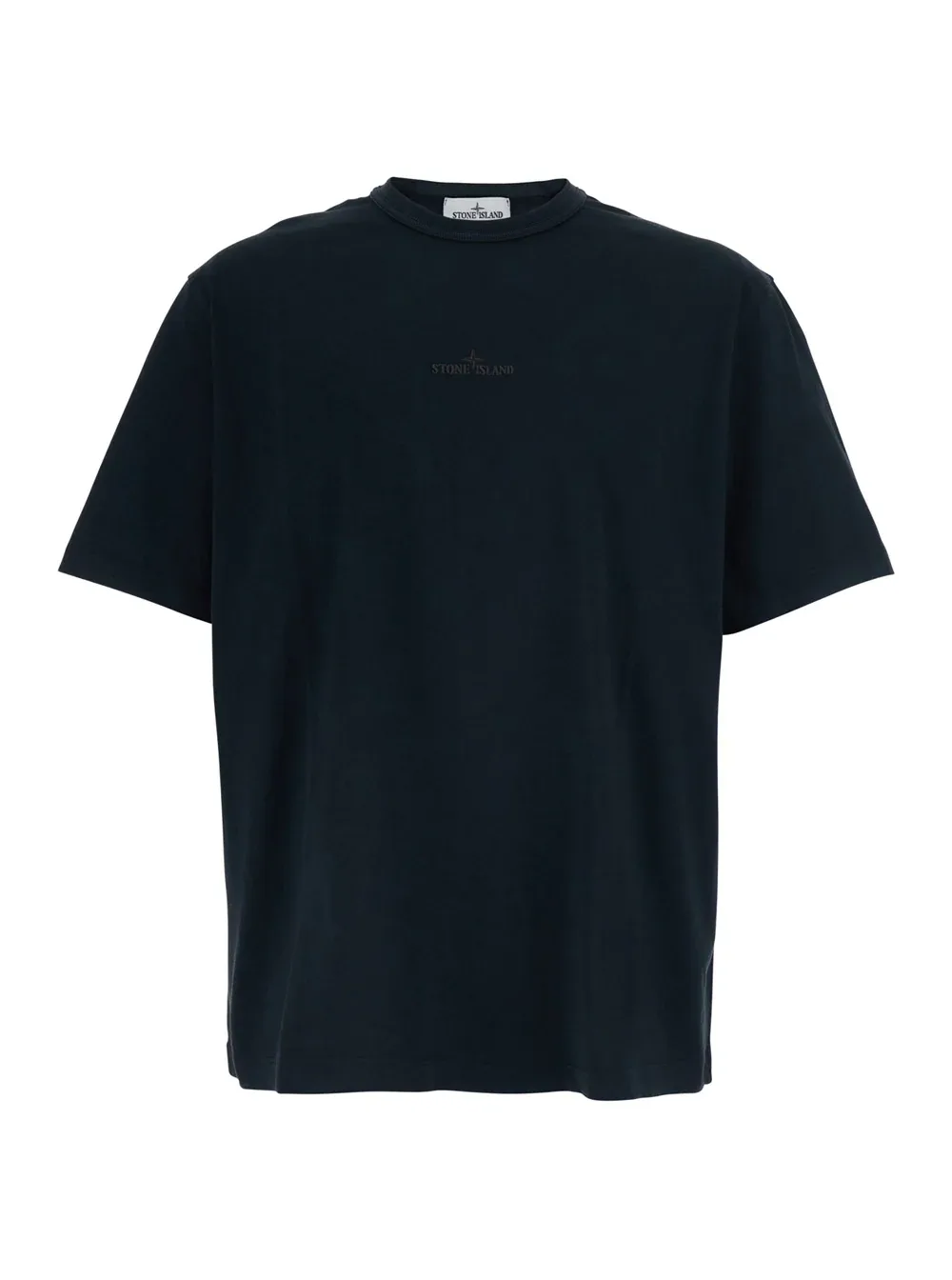Logo-Embroidered Crew Neck Cotton T-Shirt by Stone Island