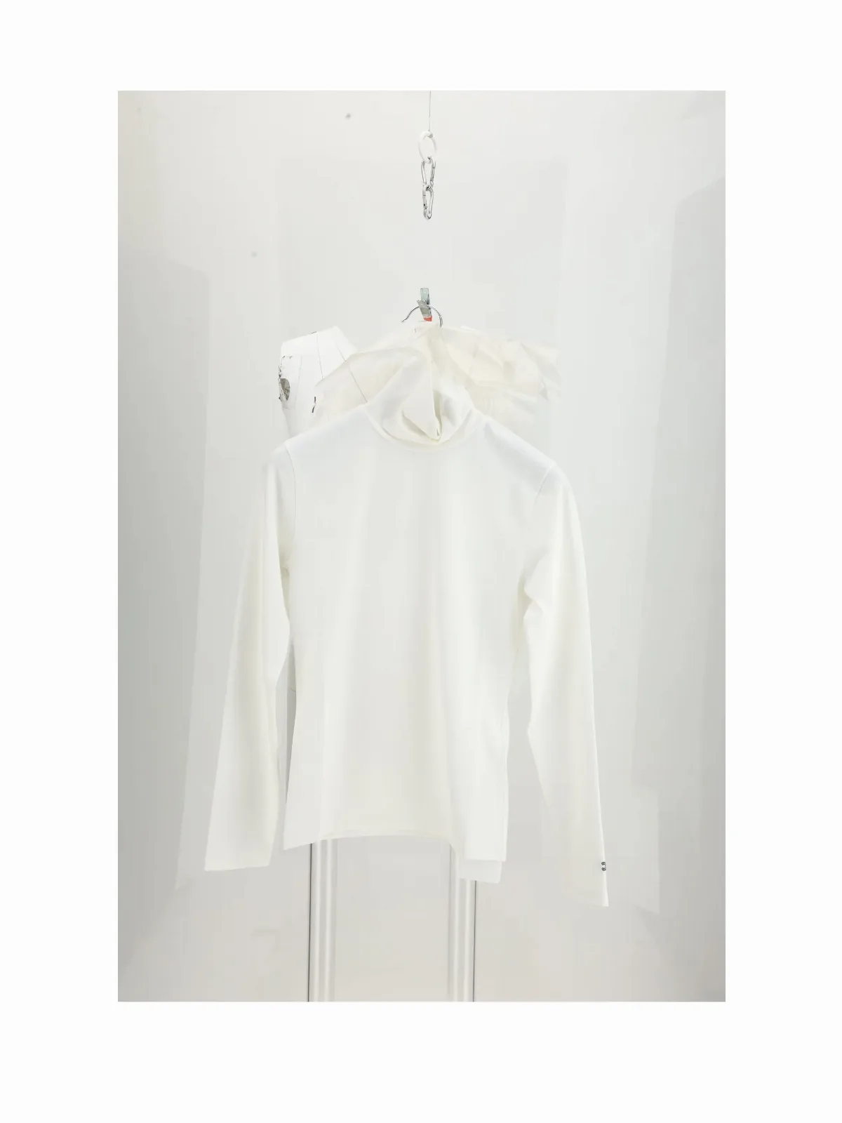 High Neck Cotton Knit Sweater by Celine