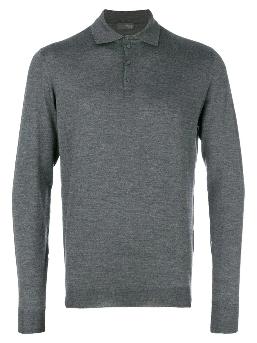 Merino Wool Polo Shirt by Drumohr