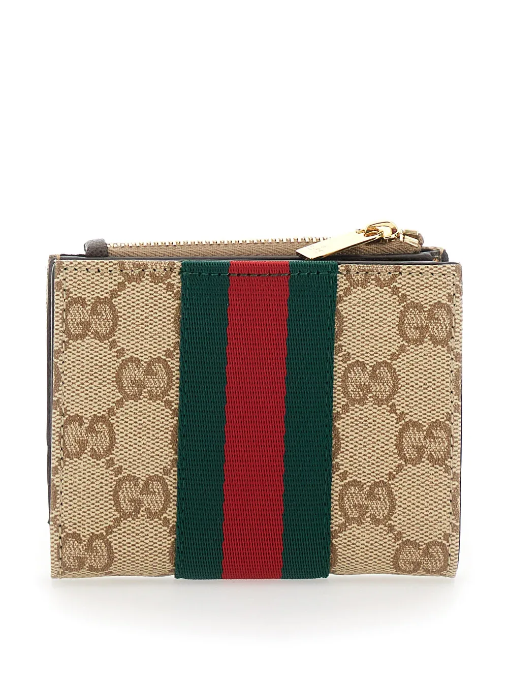 GG Canvas Web-Striped Wallet by Gucci