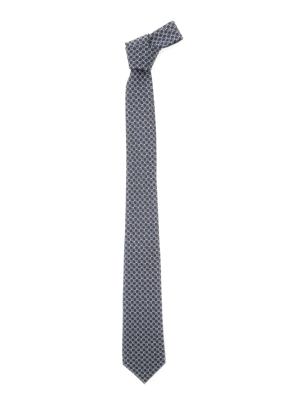 Horsebit Print Silk Necktie by Gucci