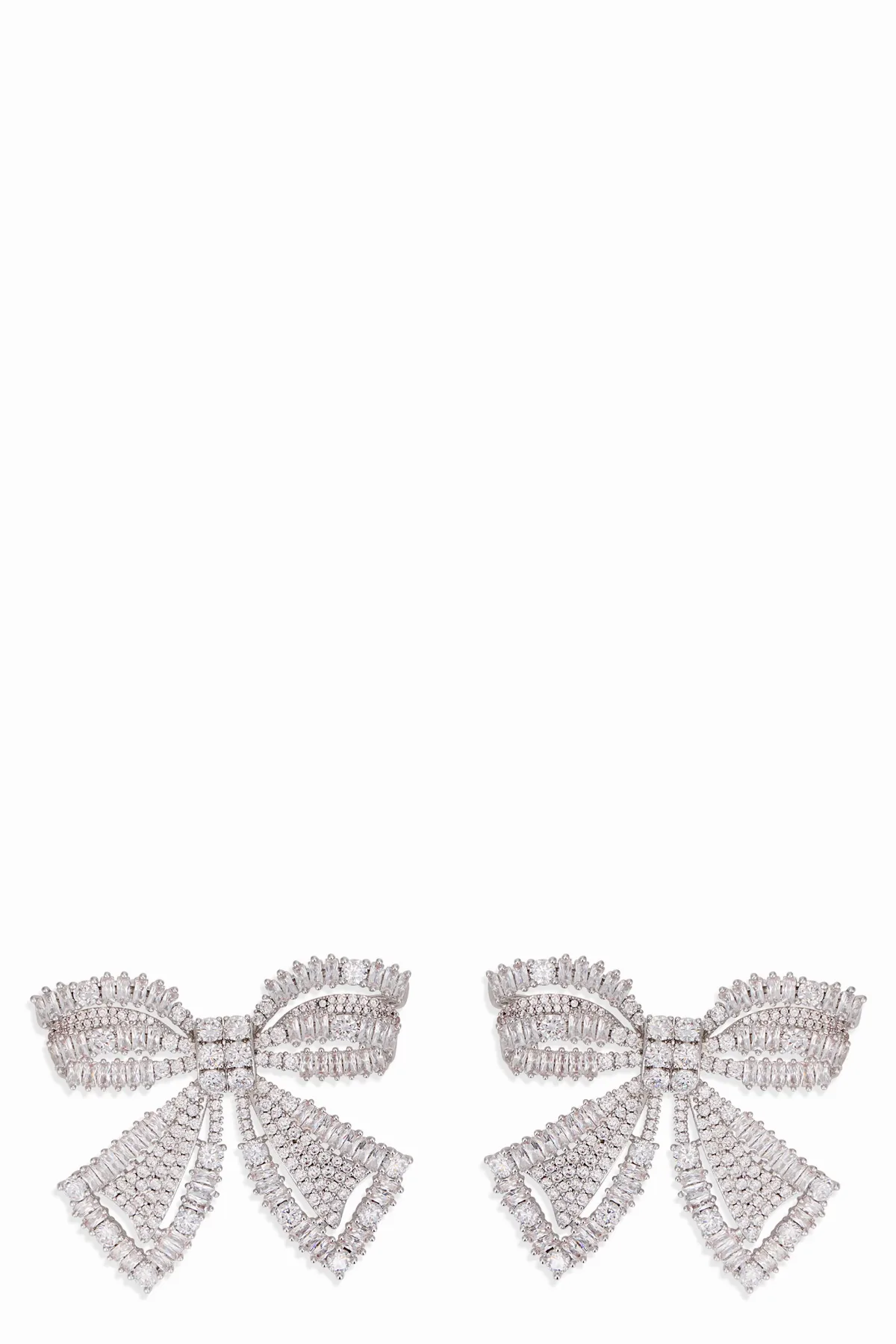 Bow Crystal Earrings by Self-Portrait