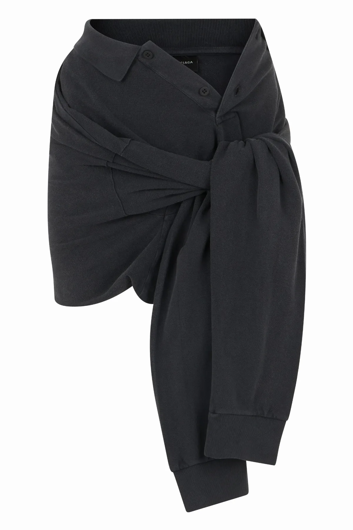 Knotted Polo Cotton Skirt by Balenciaga