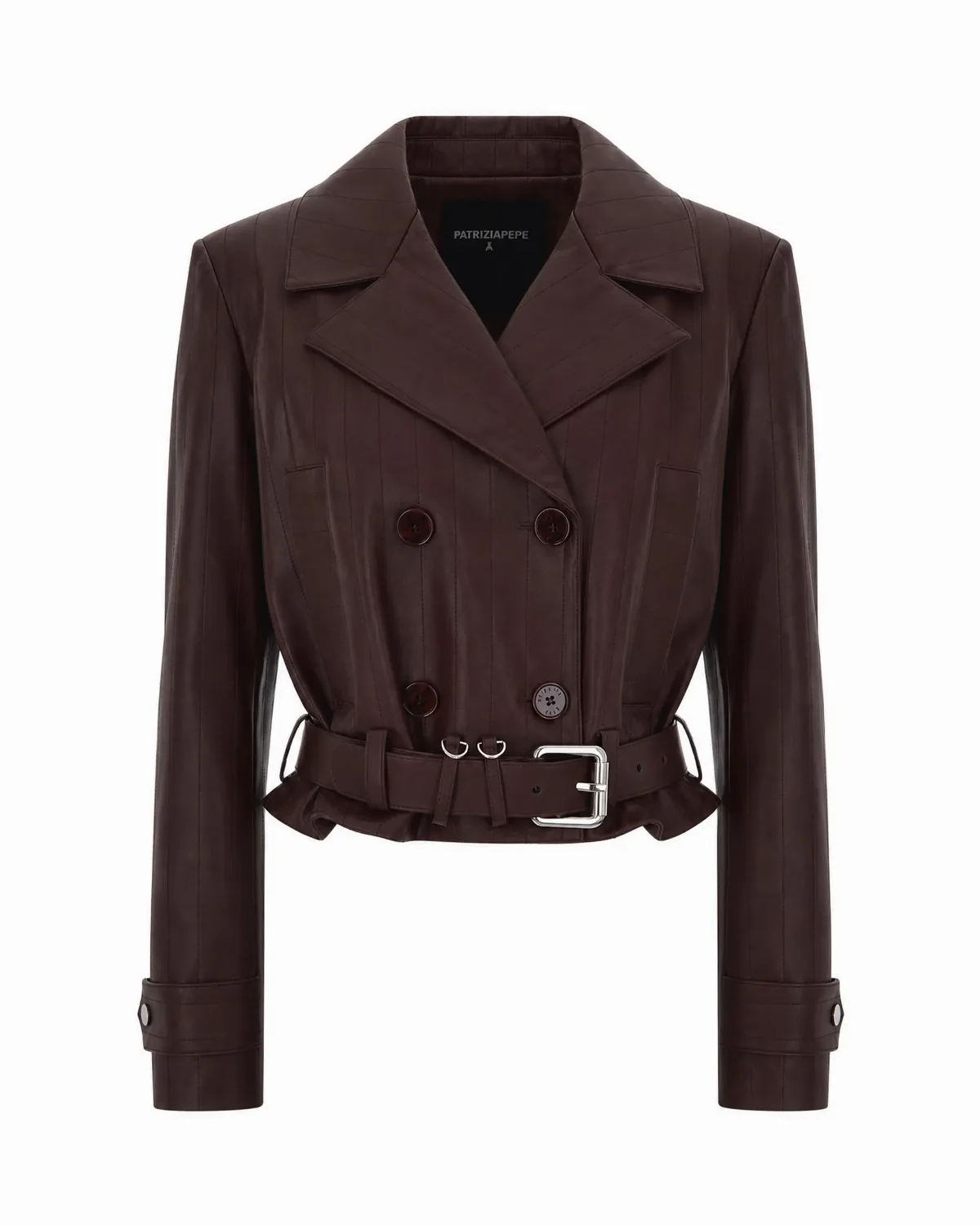 Double-Breasted Faux-Leather Jacket by PATRIZIA PEPE