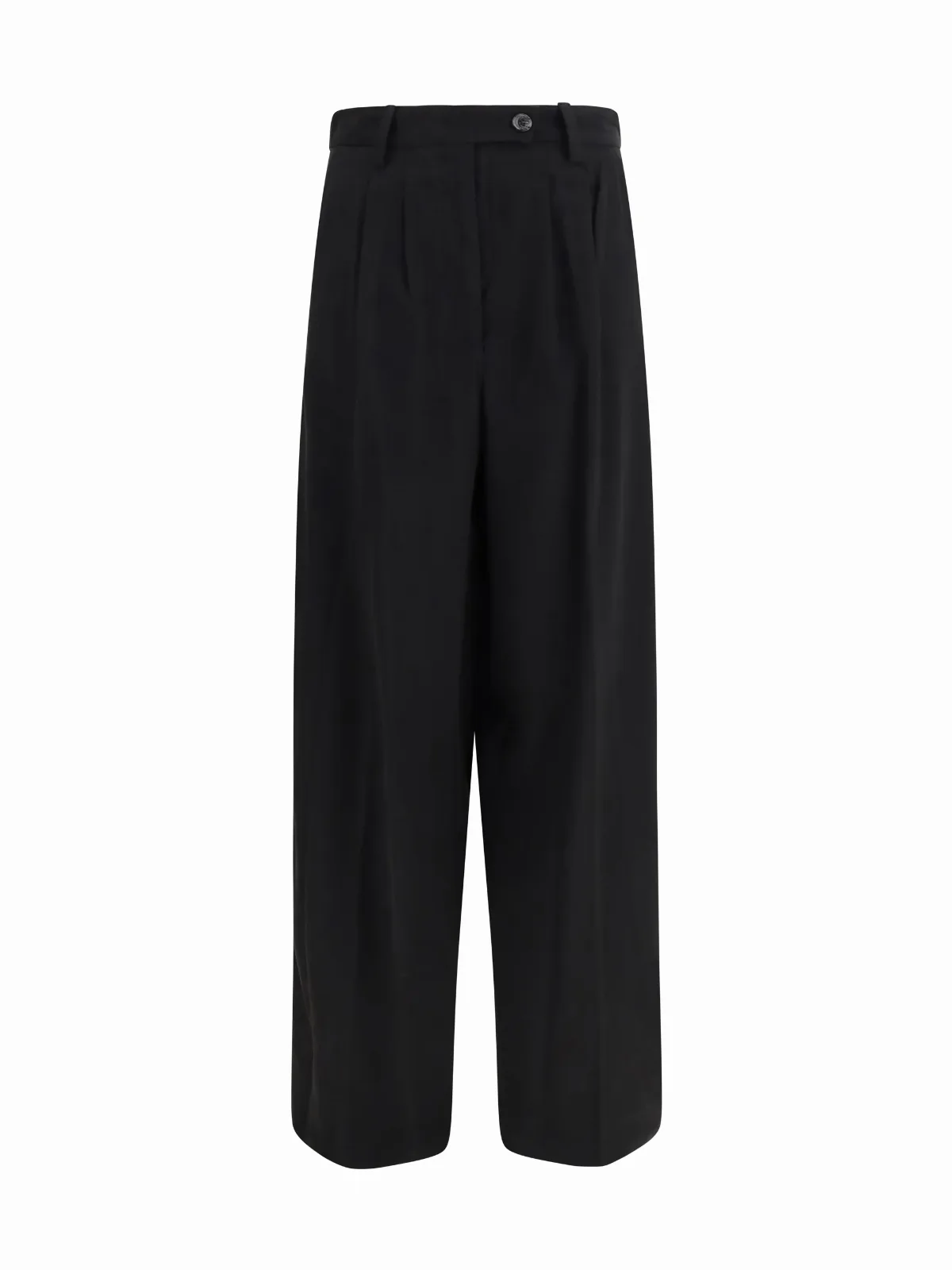 Wide-Leg Tailored Viscose Trousers