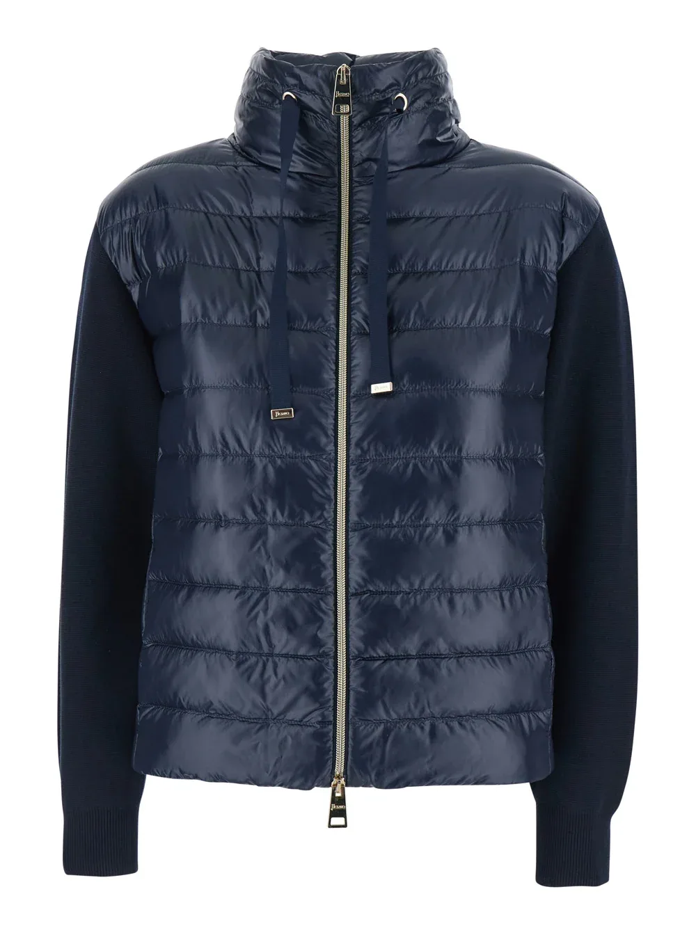 Bimaterial Cotton-Nylon Quilted Down Jacket by Herno