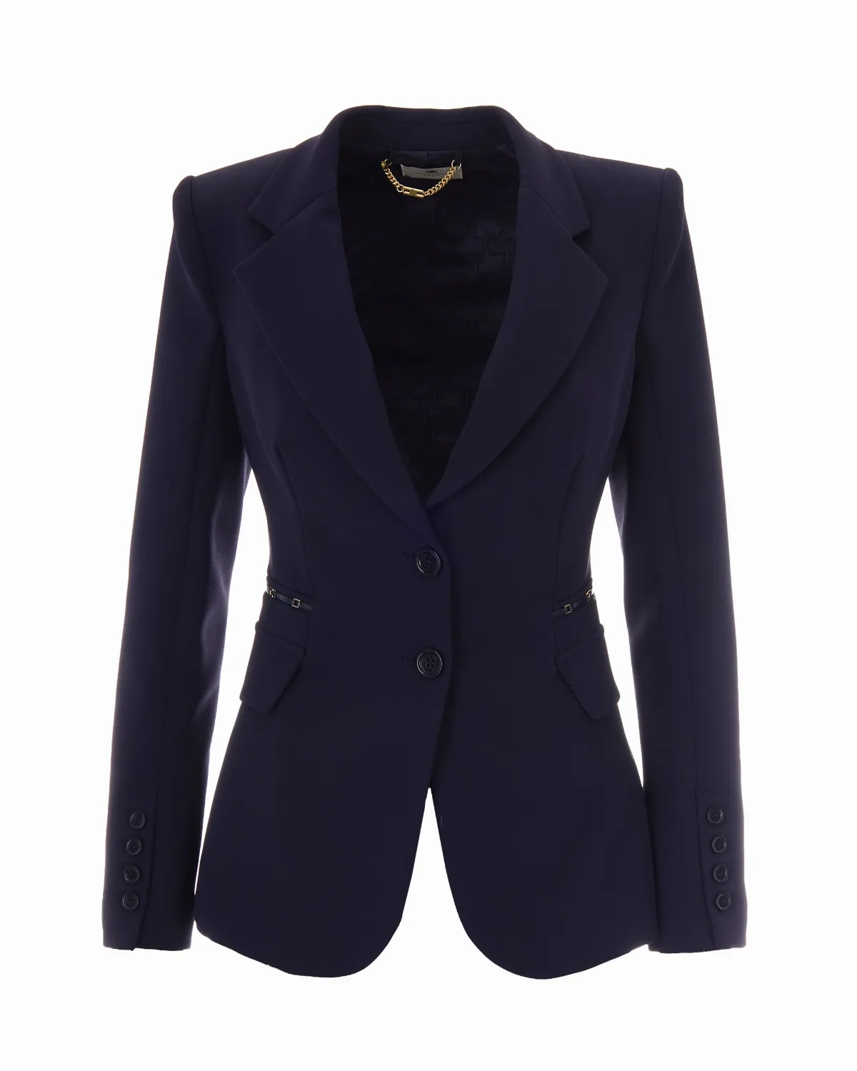 Logo-Embellished Side Clasps Blazer by Elisabetta Franchi
