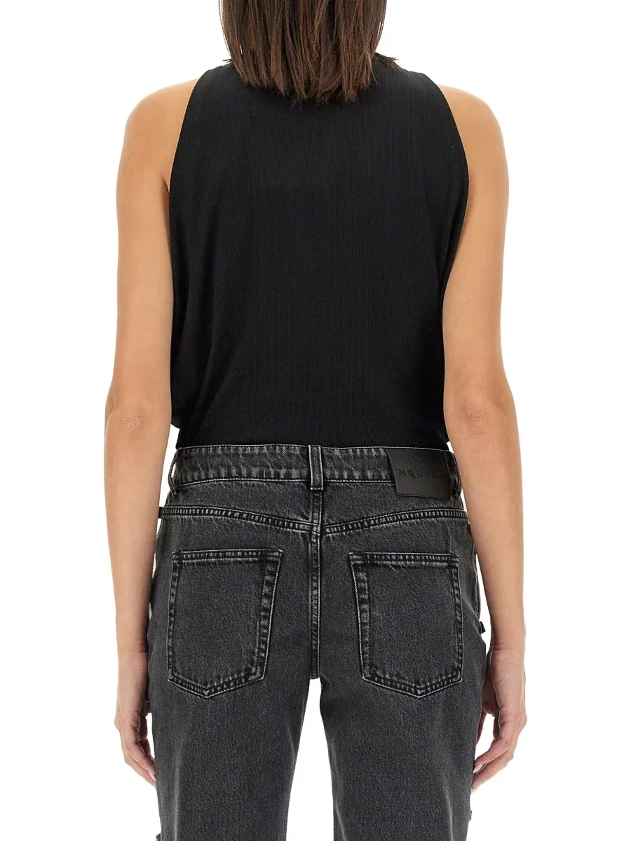 Ribbed Cotton Tank Top by alexander mcqueen