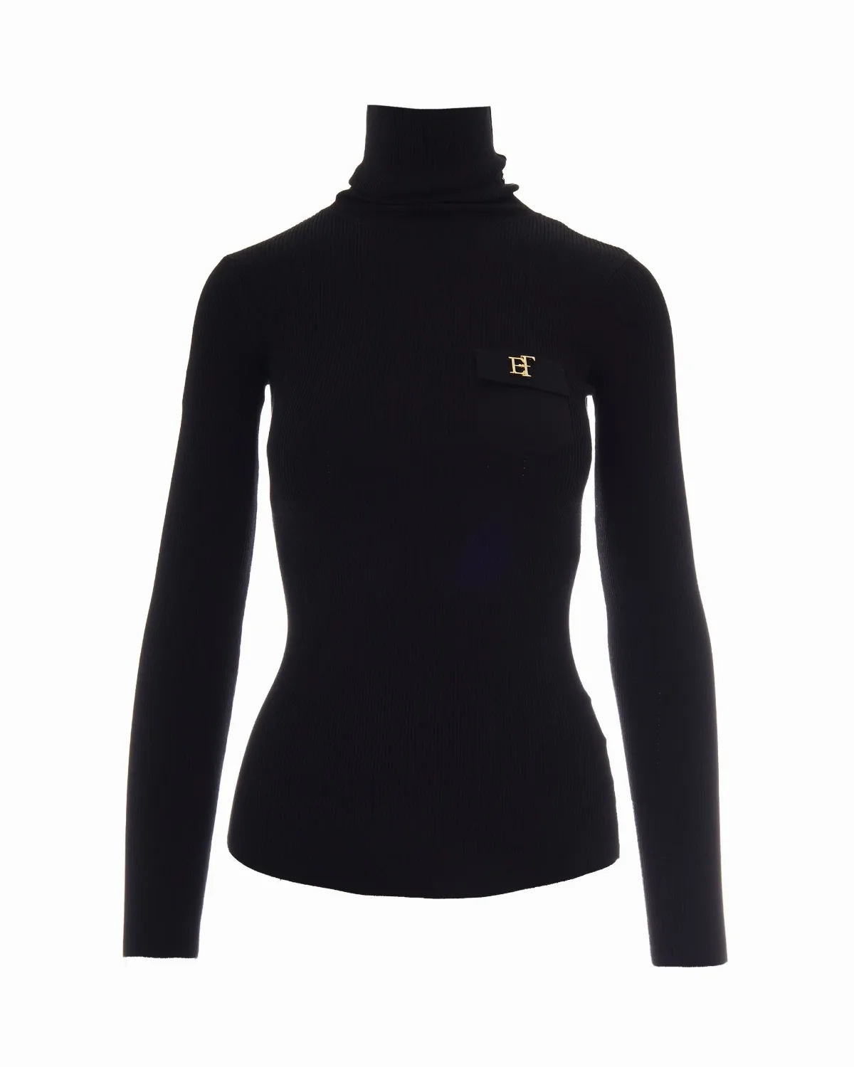 Ribbed Lyocell Turtleneck by Elisabetta Franchi