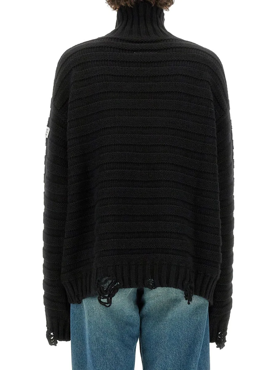 Virgin Wool Turtleneck Sweater by MM6 Maison Margiela