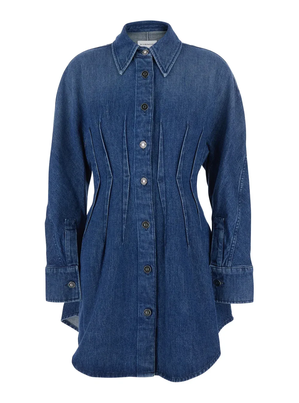 Pointed-Collar Denim Dress by Givenchy