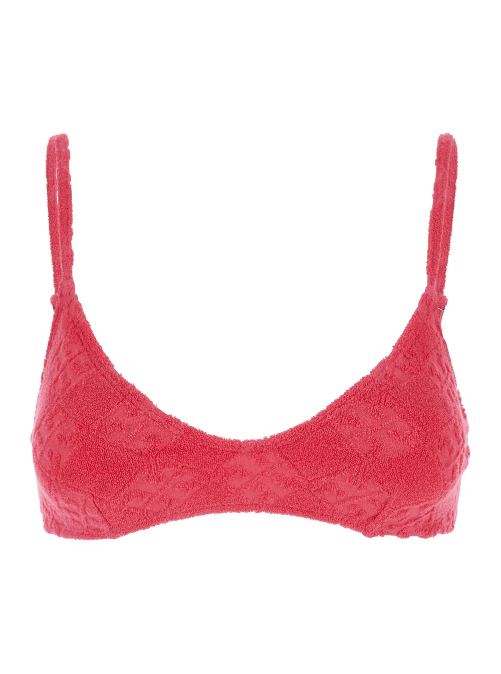 Logo-Embroidered Cotton-Blend Bikini Top by TORY BURCH