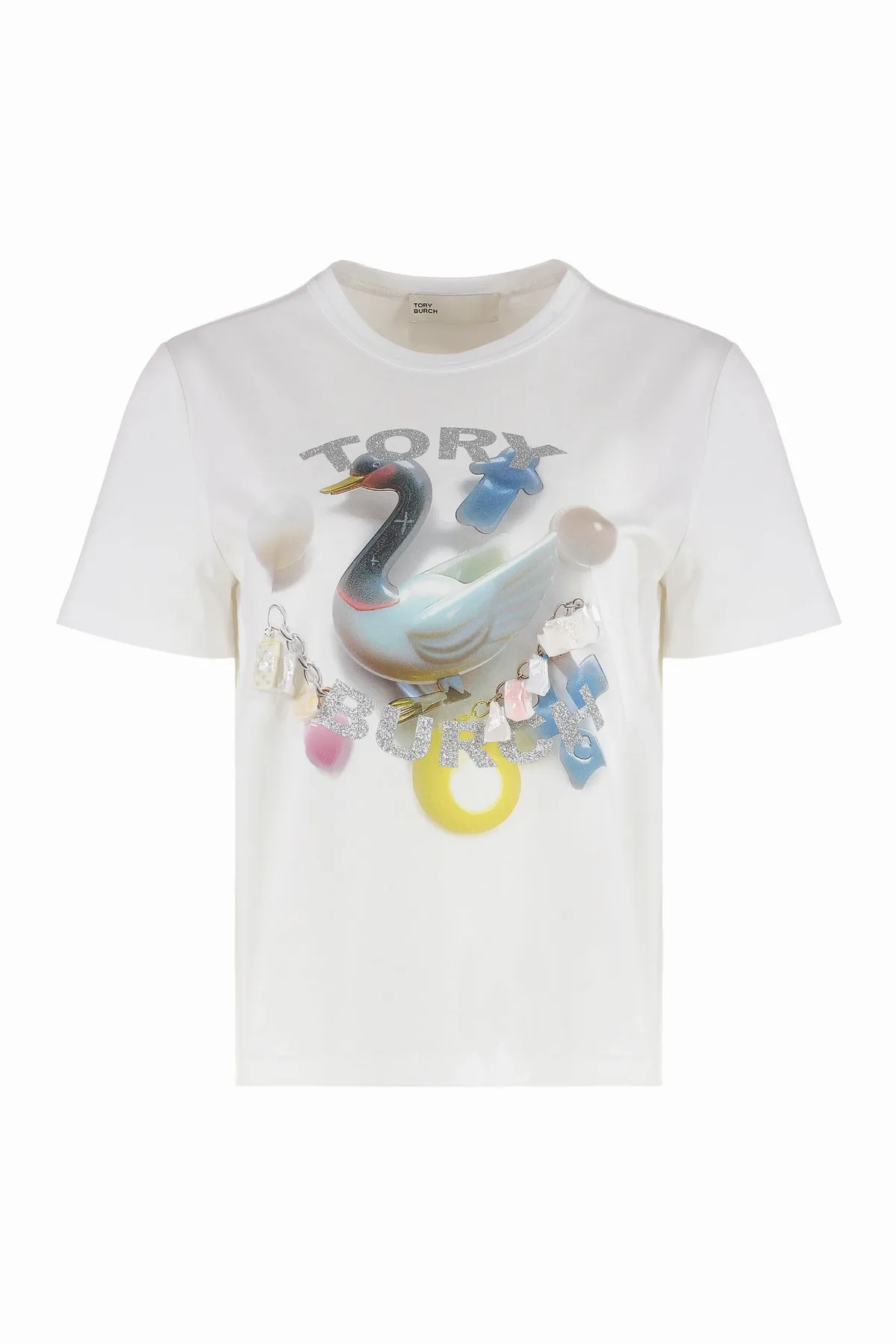 Cotton Crew-Neck T-Shirt by TORY BURCH