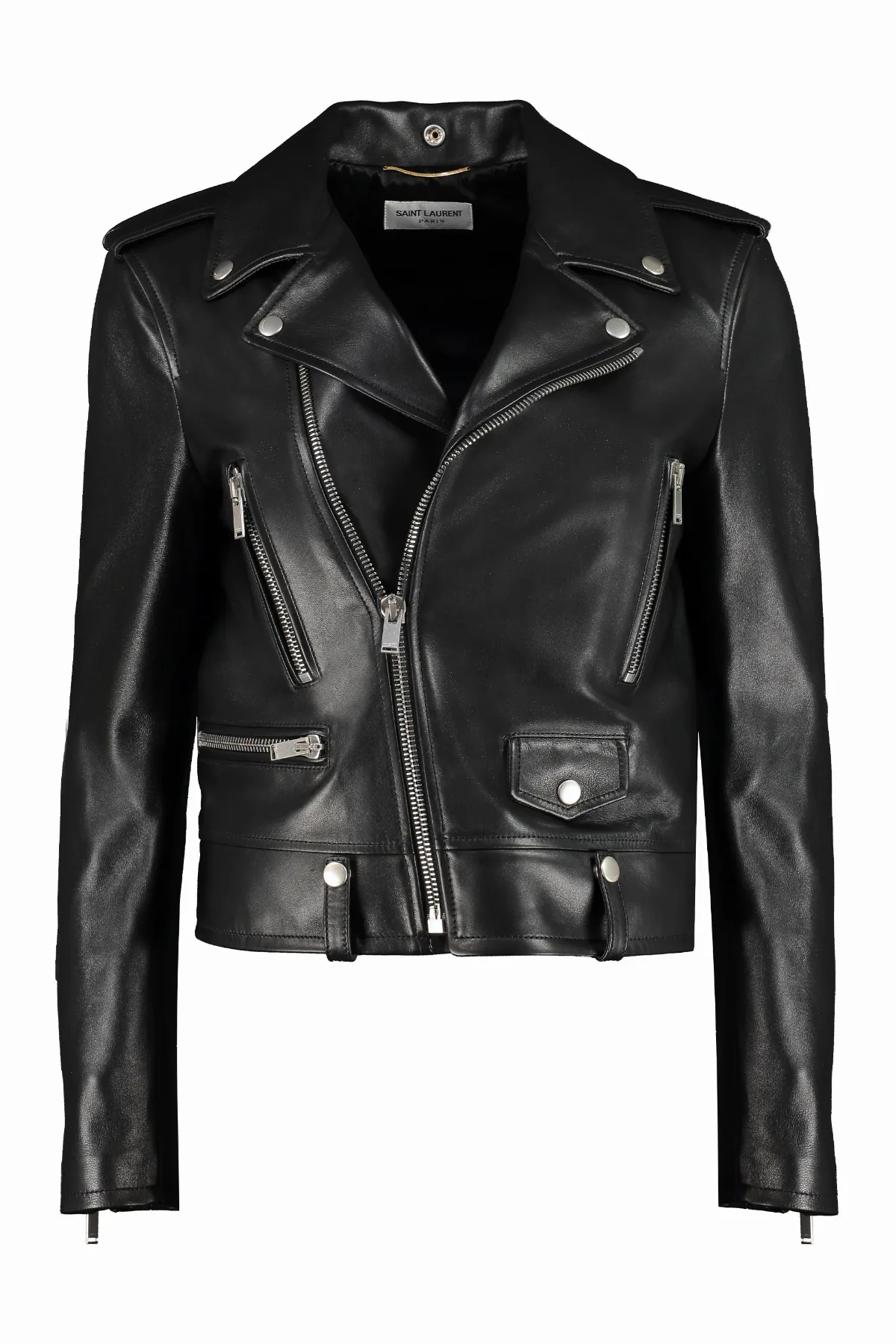 Lamb Leather Biker Jacket by Saint Laurent