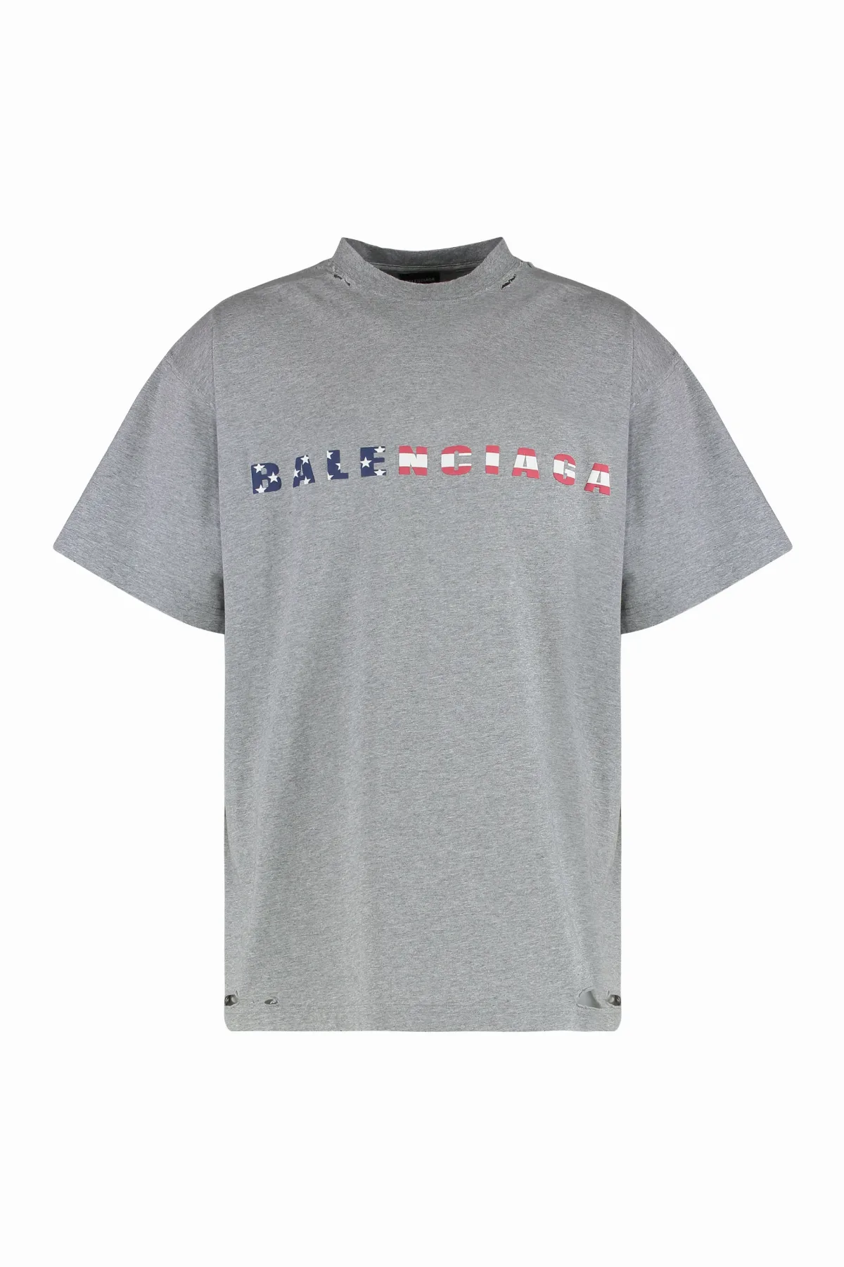 Logo-Print Crew Neck T-Shirt by Balenciaga