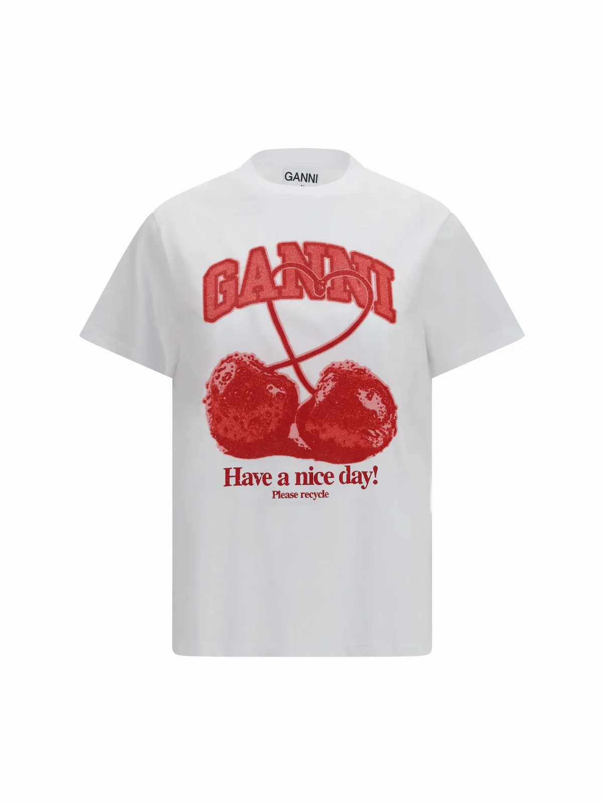 Cherry-Print Graphic T-Shirt by Ganni