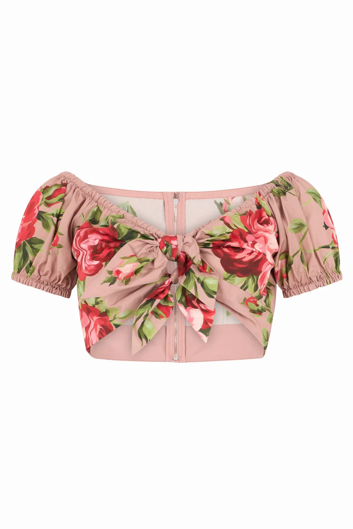 Floral Cotton Balloon-Sleeve Blouse by Dolce & Gabbana