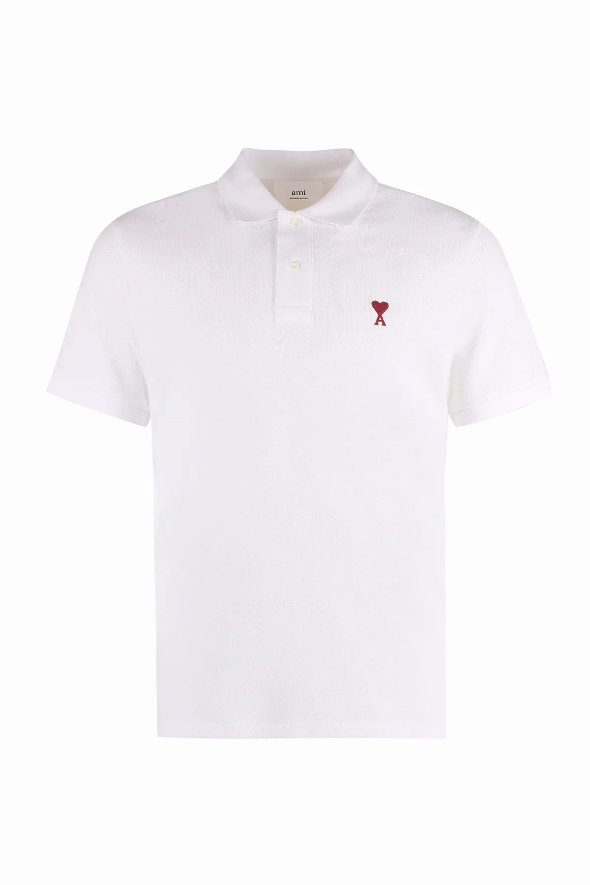 Logo-Embroidered Cotton Piqué Polo by AMI Paris