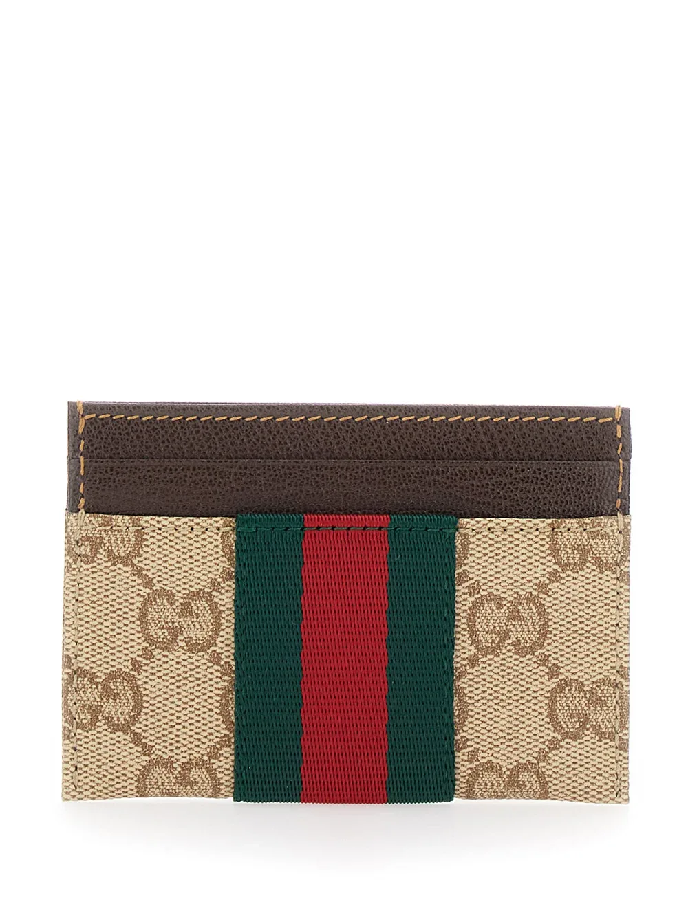 GG Motif Web Stripe Card Case by Gucci