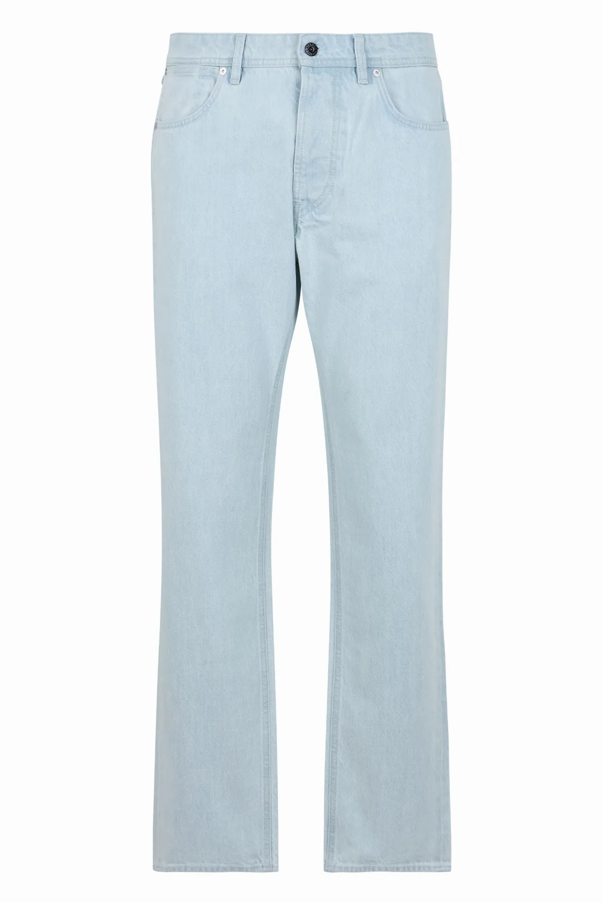 Light Blue Cotton Straight Leg Jeans by Stone Island