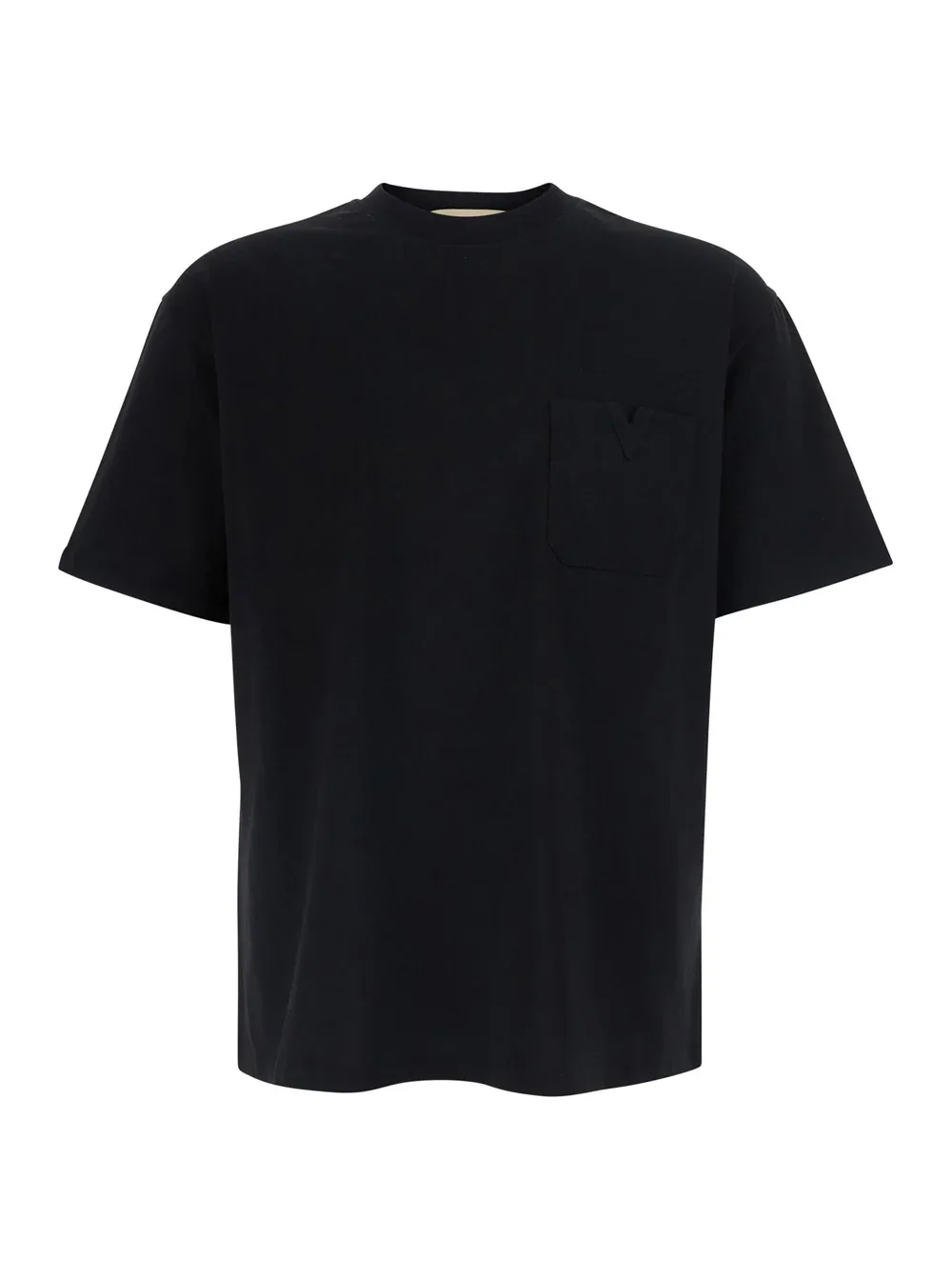 Cotton Jersey Boxy V-Neck T-Shirt by Valentino