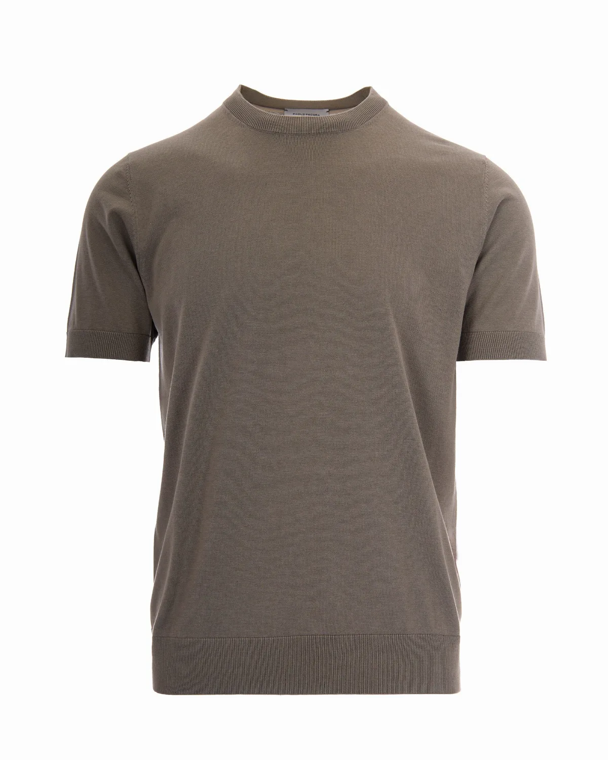 Silk and Cotton Knit T-Shirt by Paolo Pecora