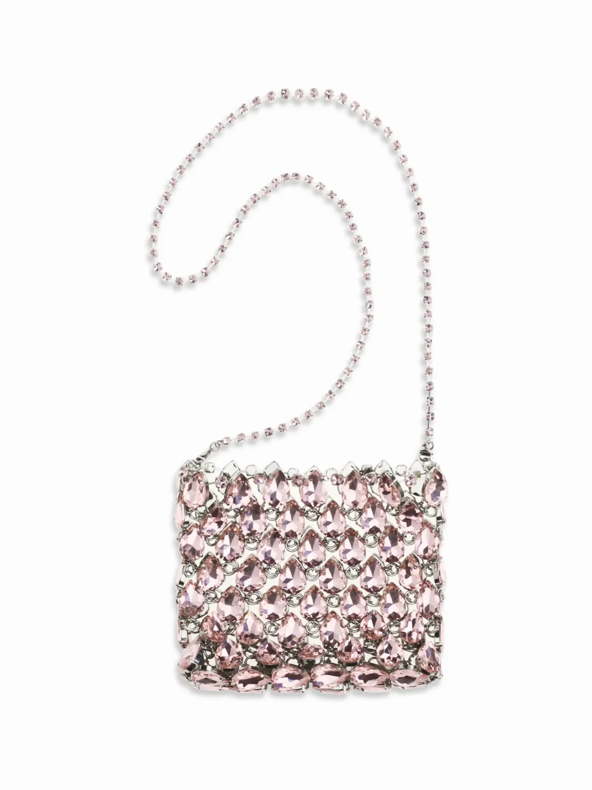 Crystal-Embellished Mesh Clutch by Self-Portrait